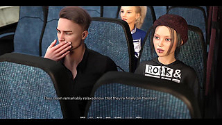 Taboo University - Hot Emo Girl Gives Me a Handjob Inside a Public Bus - 3D Porn Games