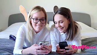 Step Sis Gets Jelly - Hardcore Fuck With Glasses & Skirt