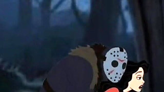 Student Girl Enjoys Sex in an Camp. Cartoon Horror Parody