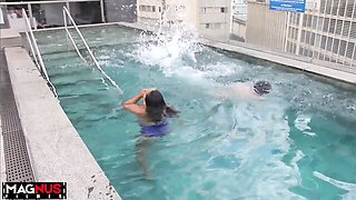 Watch well-proportioned sweetheart's action
