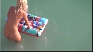 Together with stepsister on the nude beach