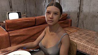 Curvy babe gives a handjob in an American taboo scenario