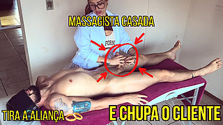 Married Masseuse Takes Off Ring for Hot Blowjob on Client - Happy Ending Teaser