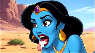 Aladdin Cartoon Porn: Horny Genie Fulfills Dirty Desires in Sexy Anime Fantasy