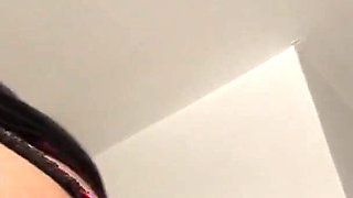 Hot brunette gets her ass cleaned by plumber