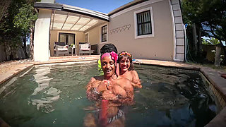 Twisted Nymphs - Rosie and Pam's Sexy Pool Party - Part 1