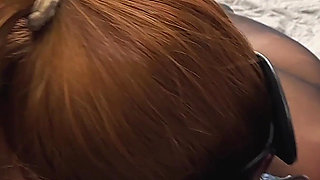 Black Pantyhose Babe’s Steamy Footjob & Foot Cumshot