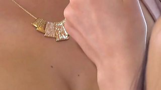 Amazing Russian lesbians are using gold and pink toys for best orgasm