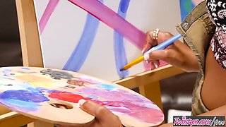 An Art Tutorial Turns Into Lesbian Steamy Sex With Chanell Heart and Xandra Sixx