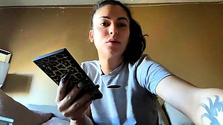 Hot brunette from squirt masturbating on webcam