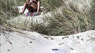 Hot Brunette Naked in the Dunes