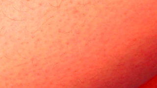 Hairy legs close-up video slowly tease