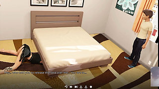 Hot Stepsis Got Stuck Under the Bed and I Surprise Her with My Cock!