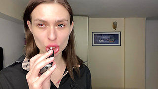 Mistress Smokes and Spits - Femdom Domination POV