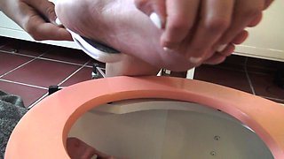 Toilet Trash for Pedicures and Spit - Madame Carla Degrades Her Old Slave as A Pedicure Slave and Spitton