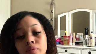 Sexy babe Kyra Black rubbing her big boobs and wet pussy