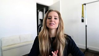 Blonde teen Sierras first erotic masturbation video