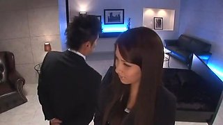 Exotic Japanese chick Ren Bitou in Best Secretary JAV video