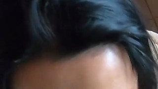 Golden Dress, Fur & Smoking - Hairy Pussy, Deep Blowjob & Hard Doggy on a Freezer