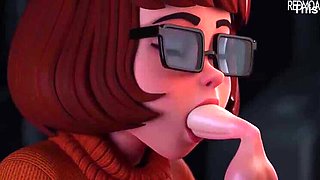 Velma Fucks Hard in 3D Animation - Anal, Blowjob, and Creampie Fun