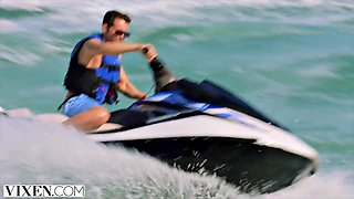 Lifeguard Allie Hooks Up with Guest on Beach