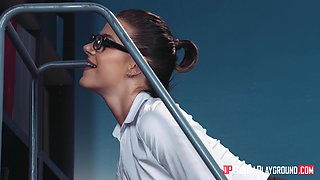 Evelin Stone's Wild Lesbian Passion Ignites in Library Heat