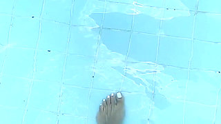 White Nails + Pool = Video for You Lol