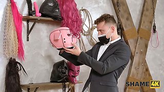 Shame4k. his mom\u2019s best friend revved out to be a dominatrix and he had sheer pleasure to nail her