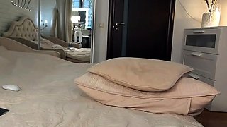 Shaved pussy blonde Tasha Reign with big boobs goes solo