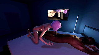 Purple Meets Black - VR Cgi 3D Hentai Anime