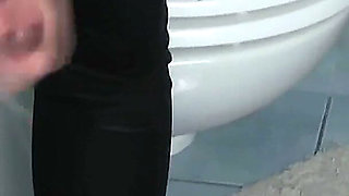 Dominant Handjob 27 - redhead in bathroom