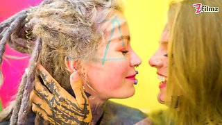 Heavy Tattooed Lesbian Toy Ride ANAL, ATM, and Fantasy Dildo Fun