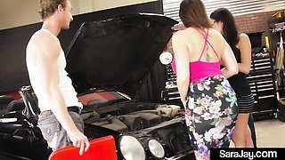 Cover-girl Sara Jay and Dava Foxx's silicone tits movie