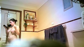 Big boobs stepsister exposed nude in bathroom