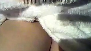 Spiky Hairy Brush Pleasures Pussy on Webcam