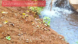 Wood Cutting Maid Fucked Like a Dog, She Was Caught Pissing in the Forest