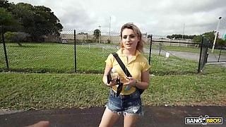 Bangbros - evie christian gets an suggest she cannot turn down and boards the bang bus for an buttfuck bang