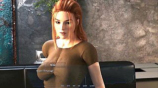 Cybernetic seduction with sultry black-haired beauty getting herself off