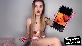 SPH long nails femdom laughs off microdick incel