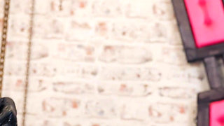 Double Femdom Latex Action with Spit and Dildos