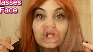 My Stepsister Has a Face-related Fetish That Involves a Transparent Sheet of Glass: She Presses Her Face-her Tongue, Nose,