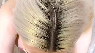 Sexy blonde teen blowjob and gangbanged then creampied
