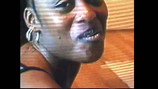 Lesbian Hairy Sluts Have a Black on Black Pussy Licking