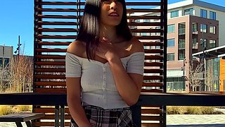 Euro amateur outdoor masturbation