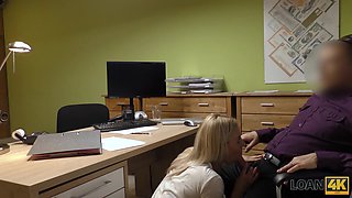 LOAN4K. Rough loan agent fucks teenager blondie for her...