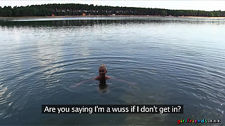 Girlfriends XXX - Petite Keira & Michelle Get Wet Outdoors for a Shaven Pussy Licking & Sneaky Lesbian Escapade