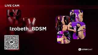 Izobeth_BDSM lesbian BDSM queens playing with strap-on - on Stripchat