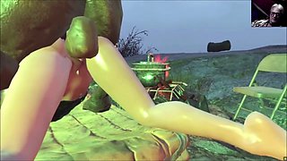 Fallout-themed animated adult tale with huge animated dicks and plenty of loud moaning