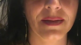 Bathroom Toilet Fetish. Lace Robe Dirty Talk and Shiny Dress Pee Close up