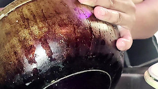 BBW Kitchen Slave Throat Mop Monster